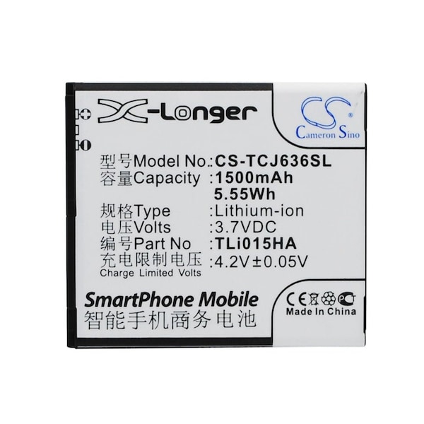 Bsc Preferred TCL J636D Mobile Phone Replacement Battery CS-TCJ636SL - main